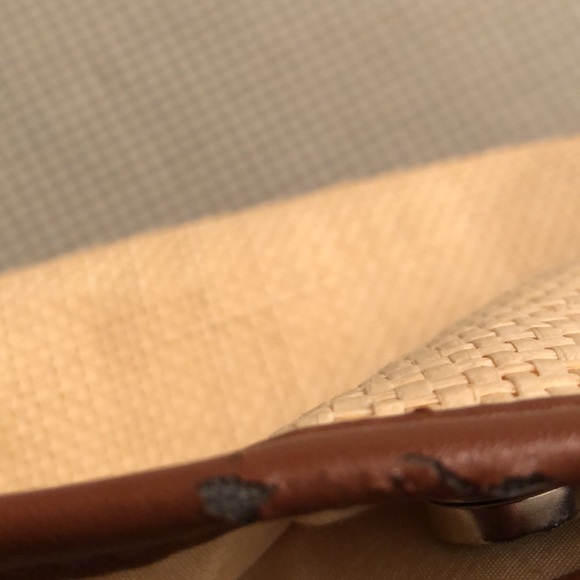 VINTAGE BAG STAW LOOK BROWN FAUX LEATHER TRIM TSC SNAP CLOSURE - #OS012 - Picture 13 of 14